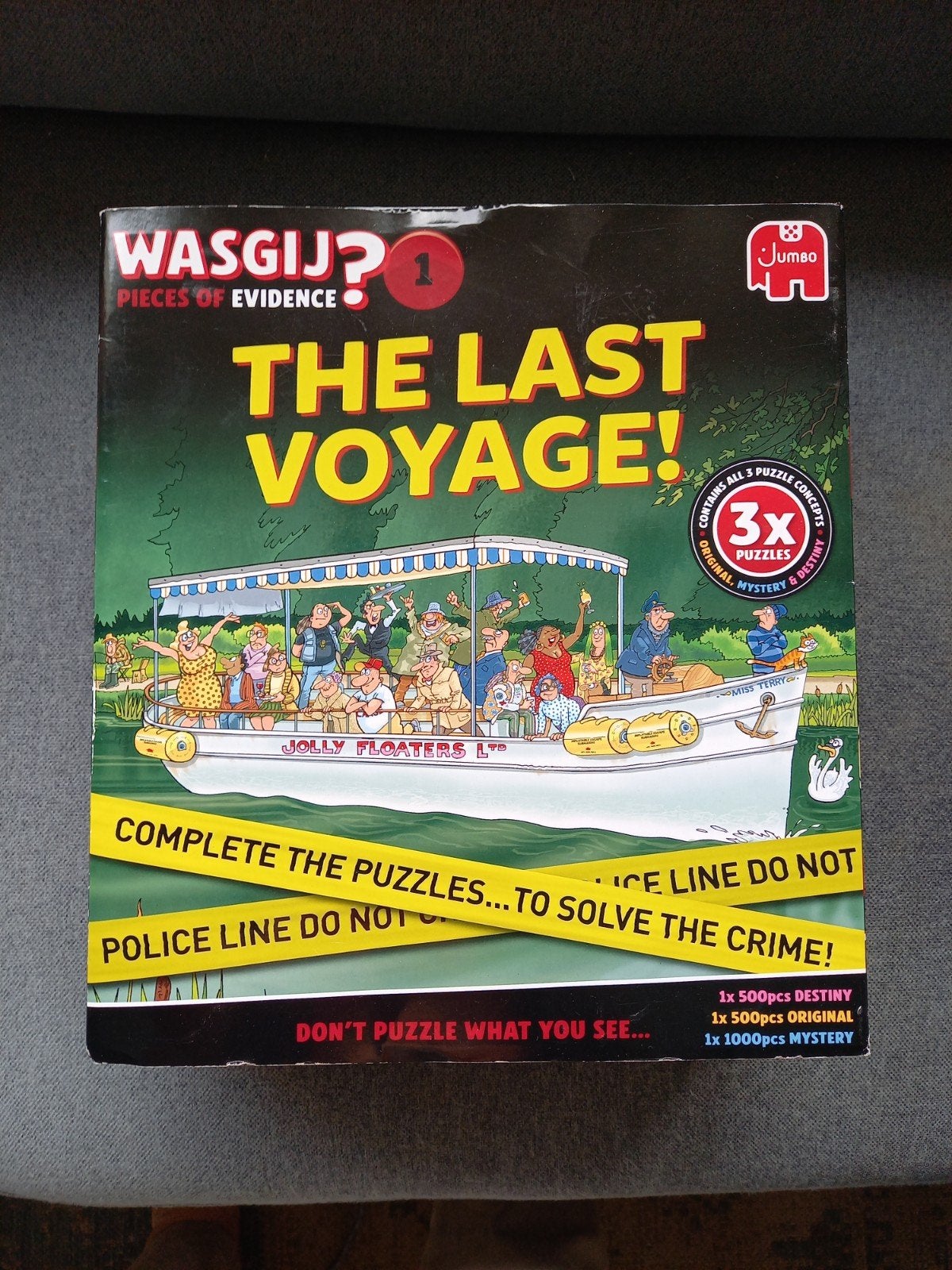 Nieuwe Wasgij puzzel: Evidence - The Last Voyage, Ophalen, 500 t/m 1500 stukjes, Zo goed als nieuw