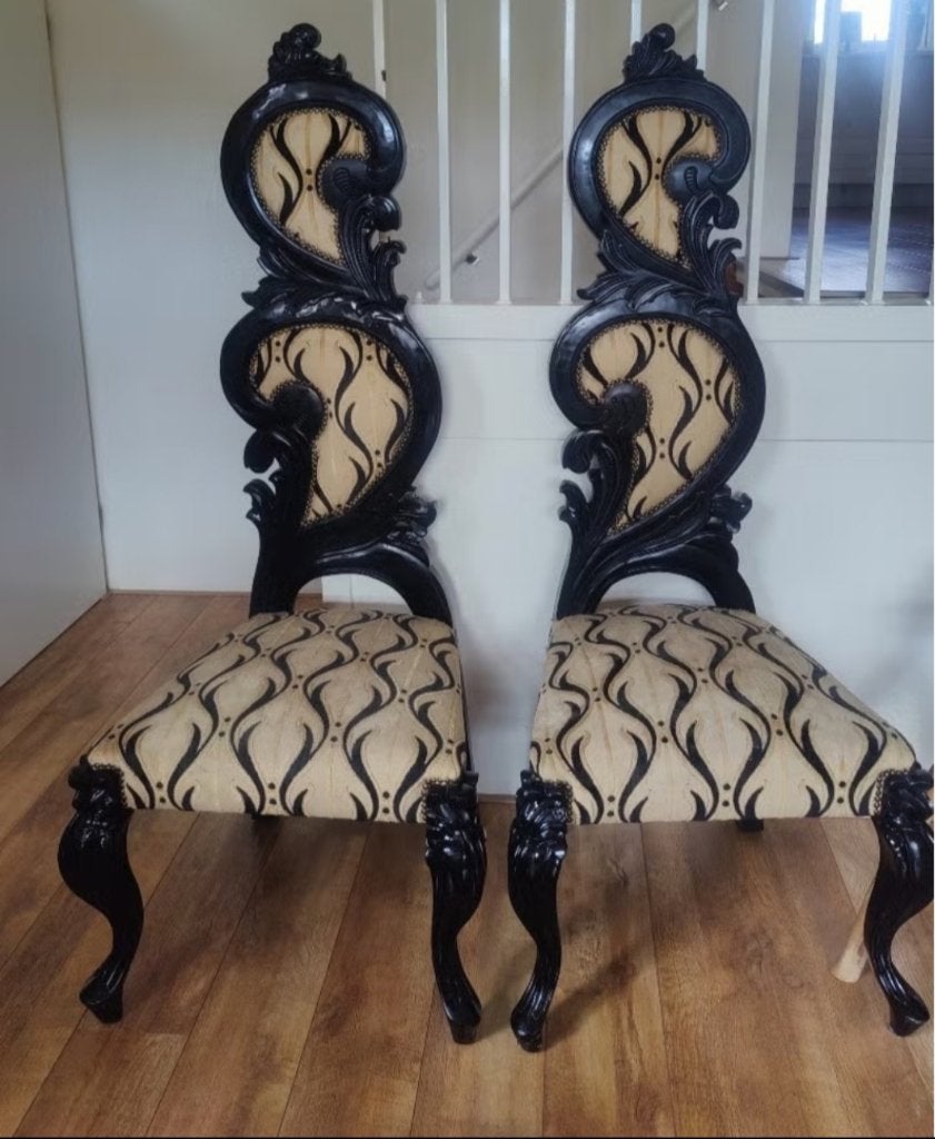 Drie stoelen met hoge leuning barok, Ophalen, Gebruikt, Barok, Drie