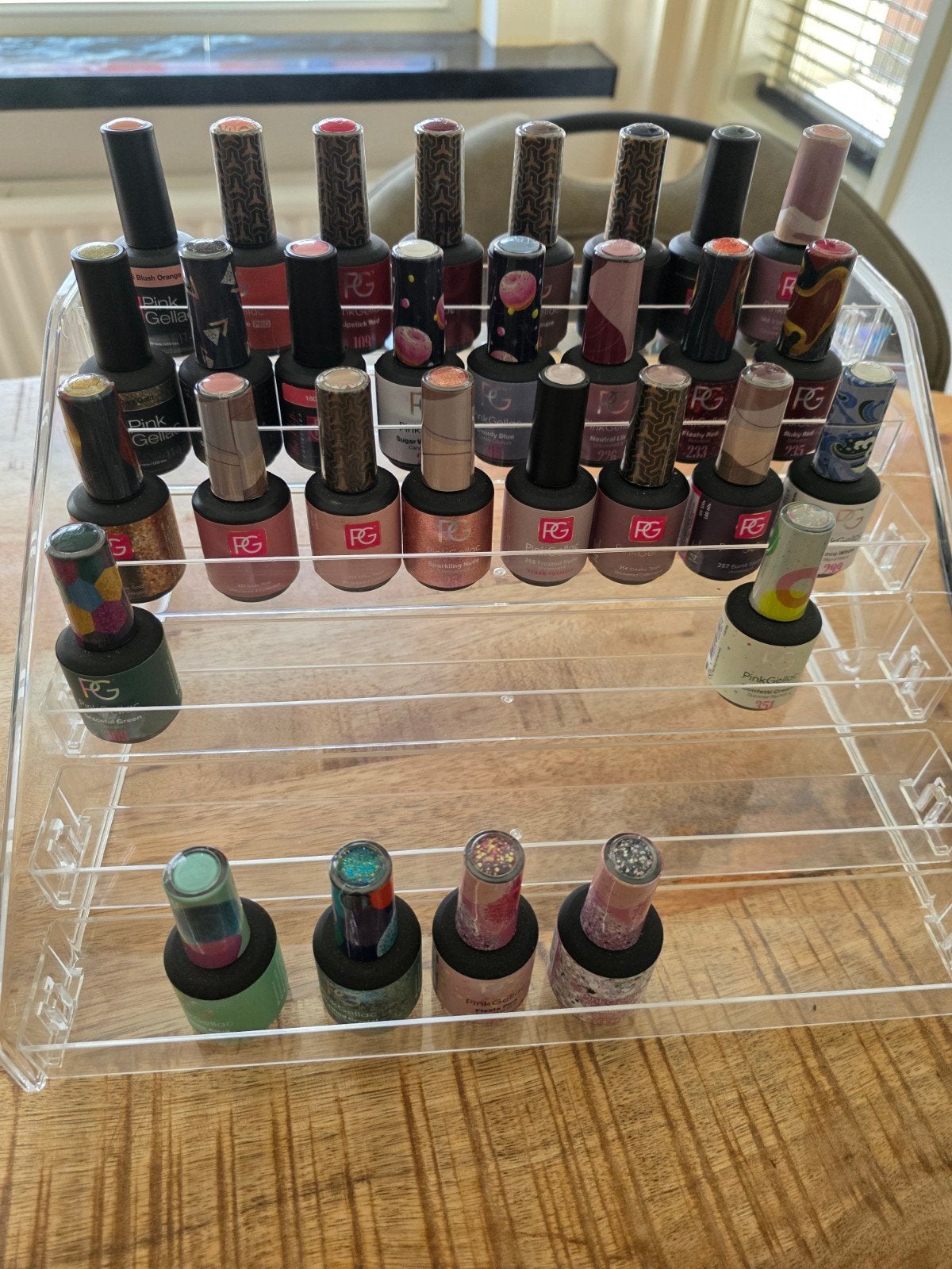 pink gellac complete set, Ophalen, Gebruikt, Overige kleuren, Handen en Nagels