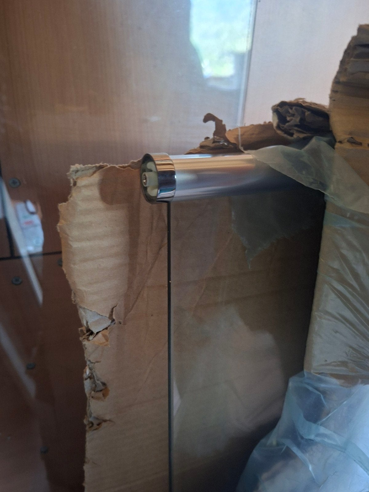 Nieuwe douchedeur Novellini 90cm breed, Ophalen, Nieuw, Glas, Douche