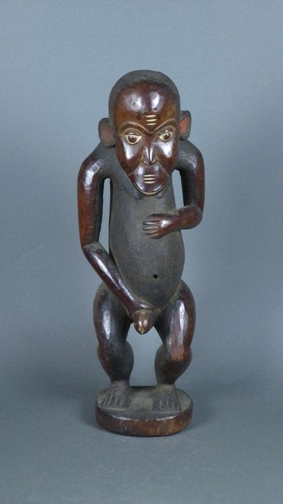 Ngil-aap - Bulu / Boulou - Kameroen 60cm, Antiek en Kunst, Hout, Afrika, Ophalen of Verzenden, 60 cm