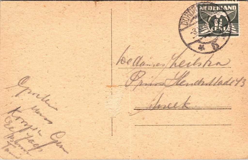 Dordrecht - 10 oude ansichtkaarten Nieuwe Haven met Kerk, Verzenden, 1940 tot 1960, Gelopen, Zuid-Holland