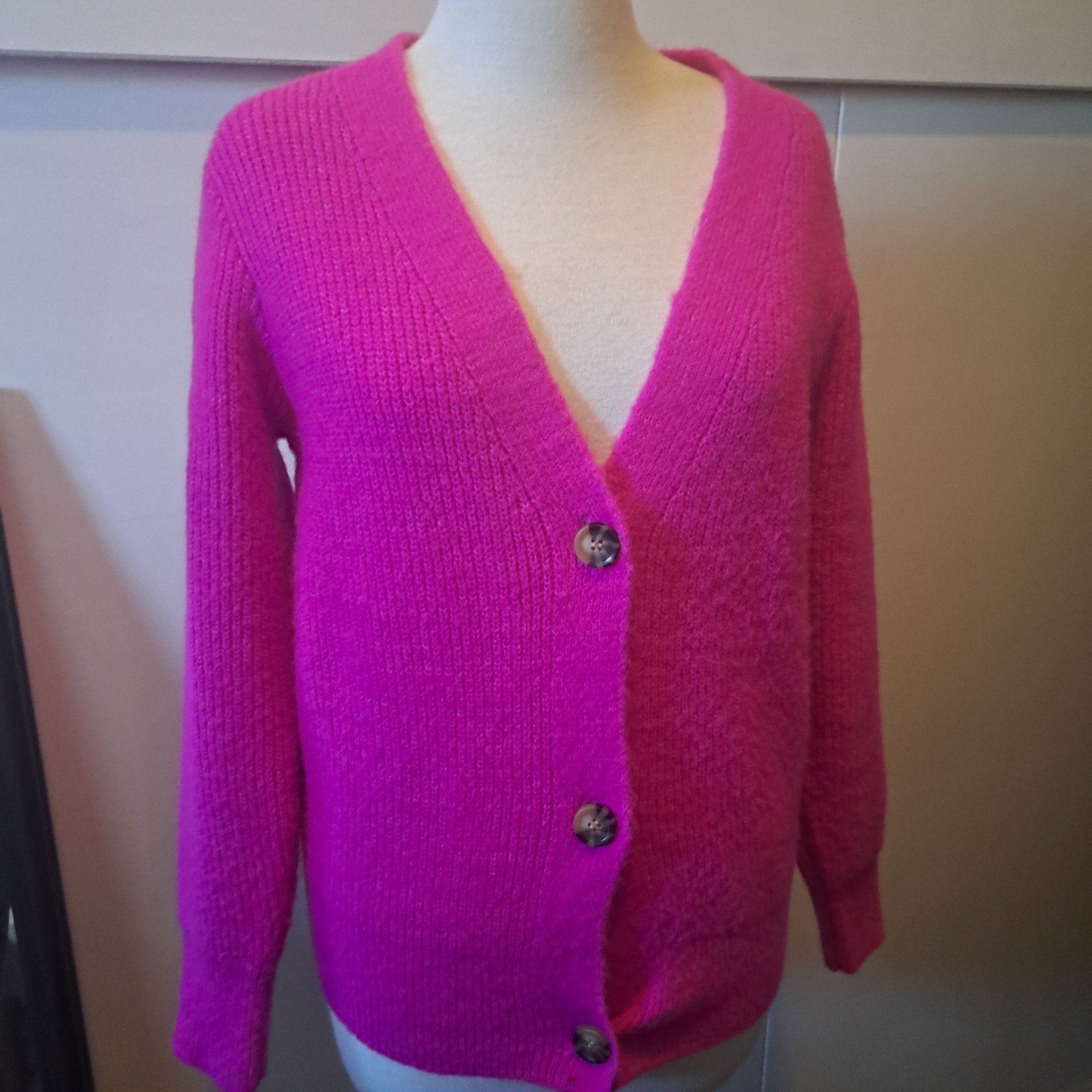 Roze/Fuchsia Vest - One Size, Kleding | Dames, Verzenden, Gedragen, Maat 46/48 (XL) of groter, Roze