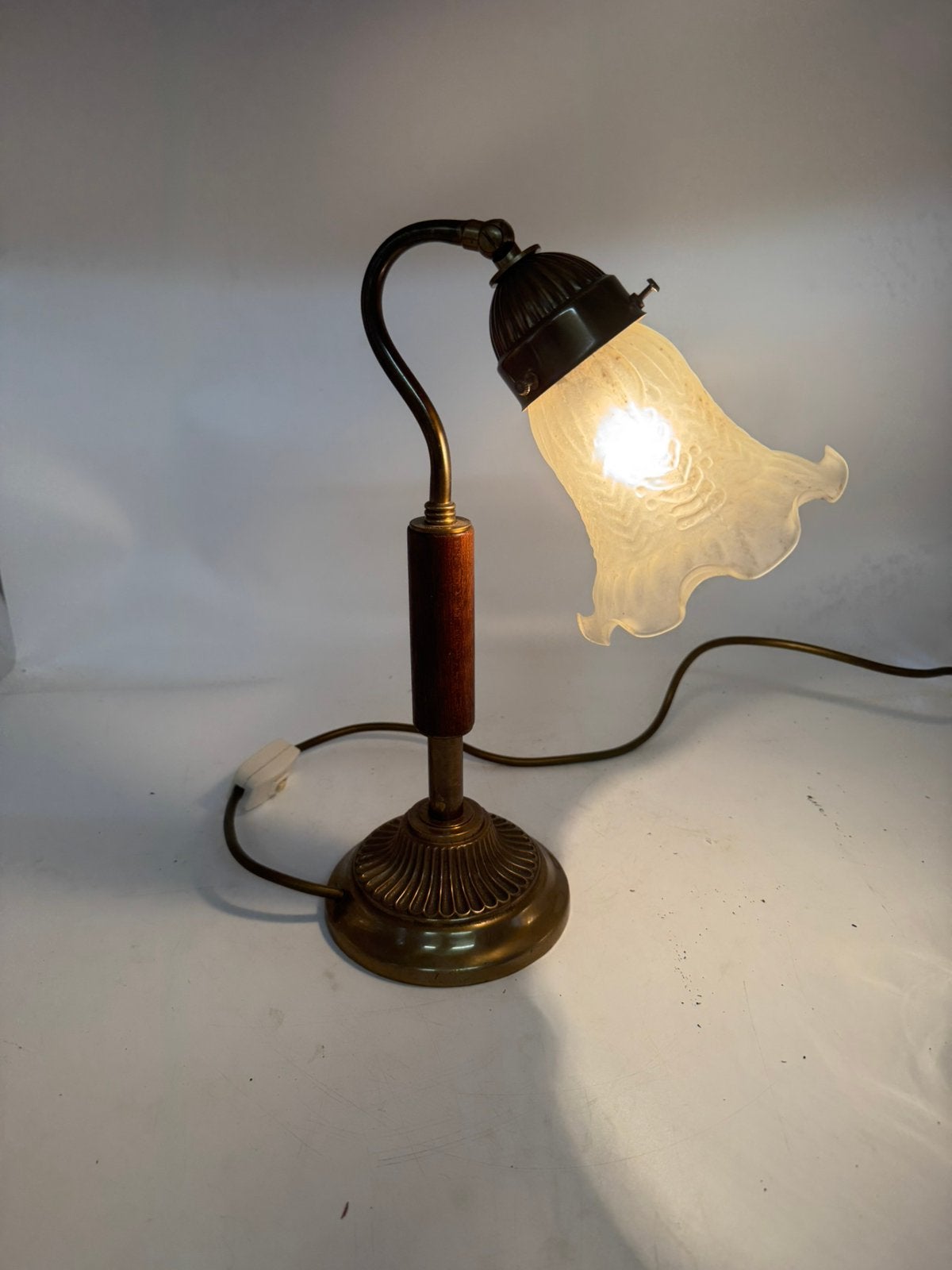Vintage Tafellamp in Art Nouveau Stijl, Ophalen of Verzenden