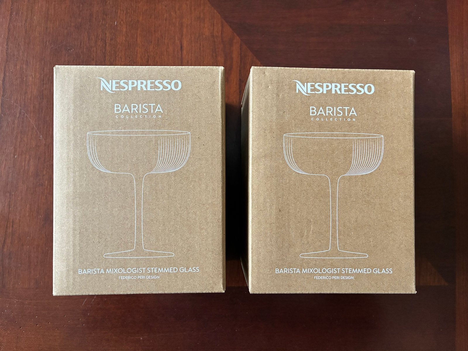 2x Nespresso Barista Mixologist Stemmed Glass (2 stuks), Glas of Glazen, Nieuw, Ophalen of Verzenden, Glas
