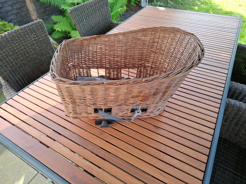 Hondenfietsmand bagagedrager, Dieren en Toebehoren, Ophalen, Gebruikt, Riet