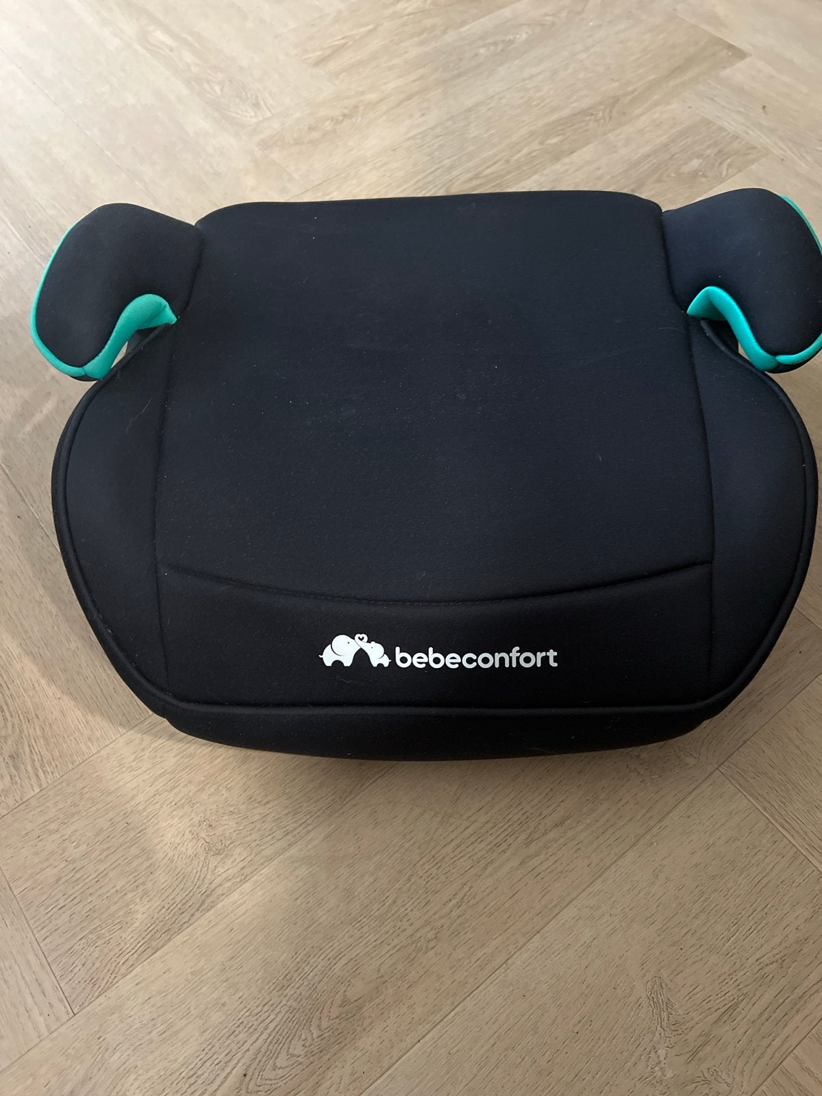 Bebecofort zitverhoger - zwart met turquoise accenten, Kinderen en Baby's, 15 t/m 36 kg, Ophalen, Overige merken, Gebruikt