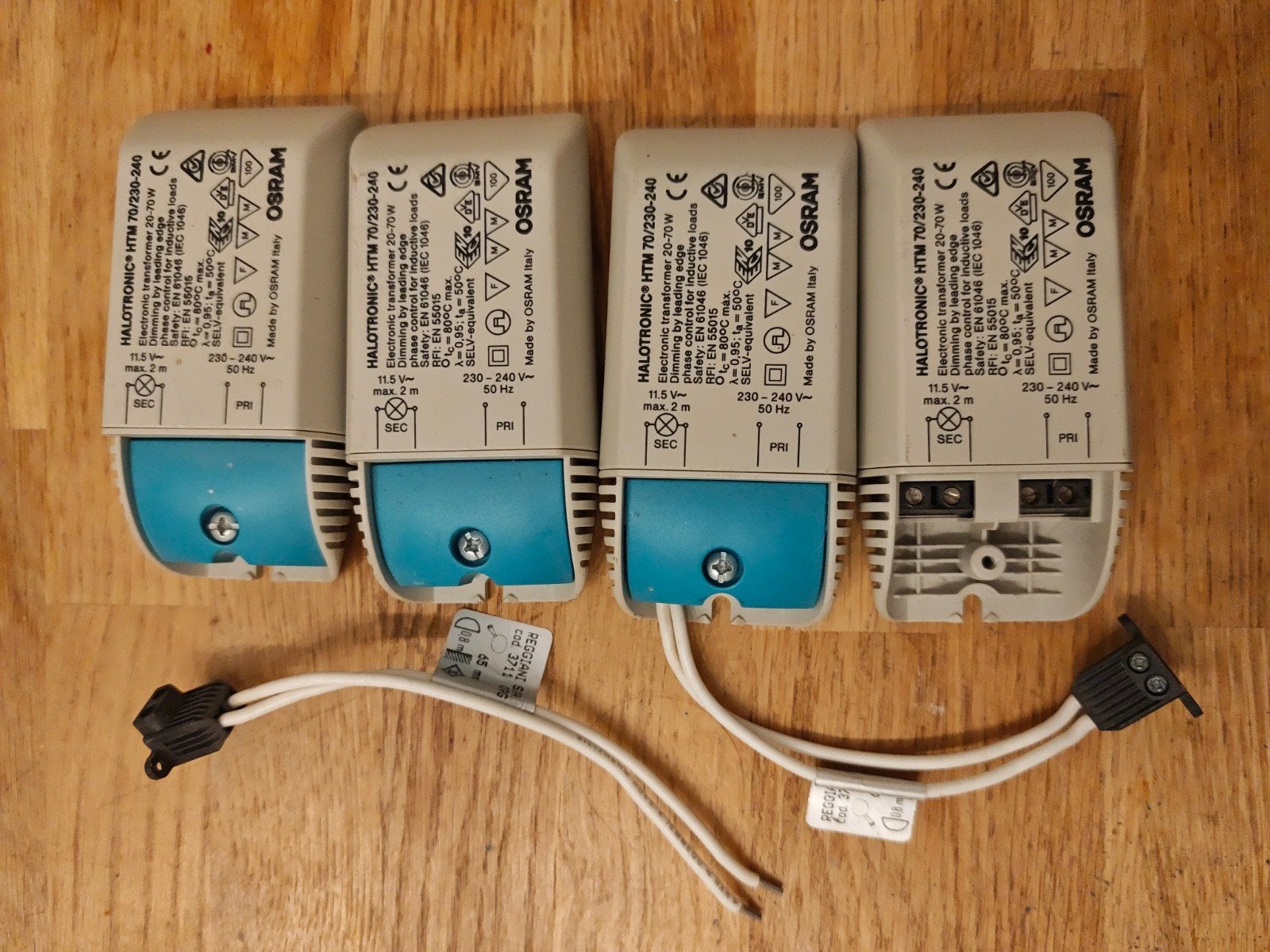4x Osram Halotronic HTM 70/230-240 Dimbare Transformatoren, Grijs, Ophalen of Verzenden, Dimbaar, Gebruikt