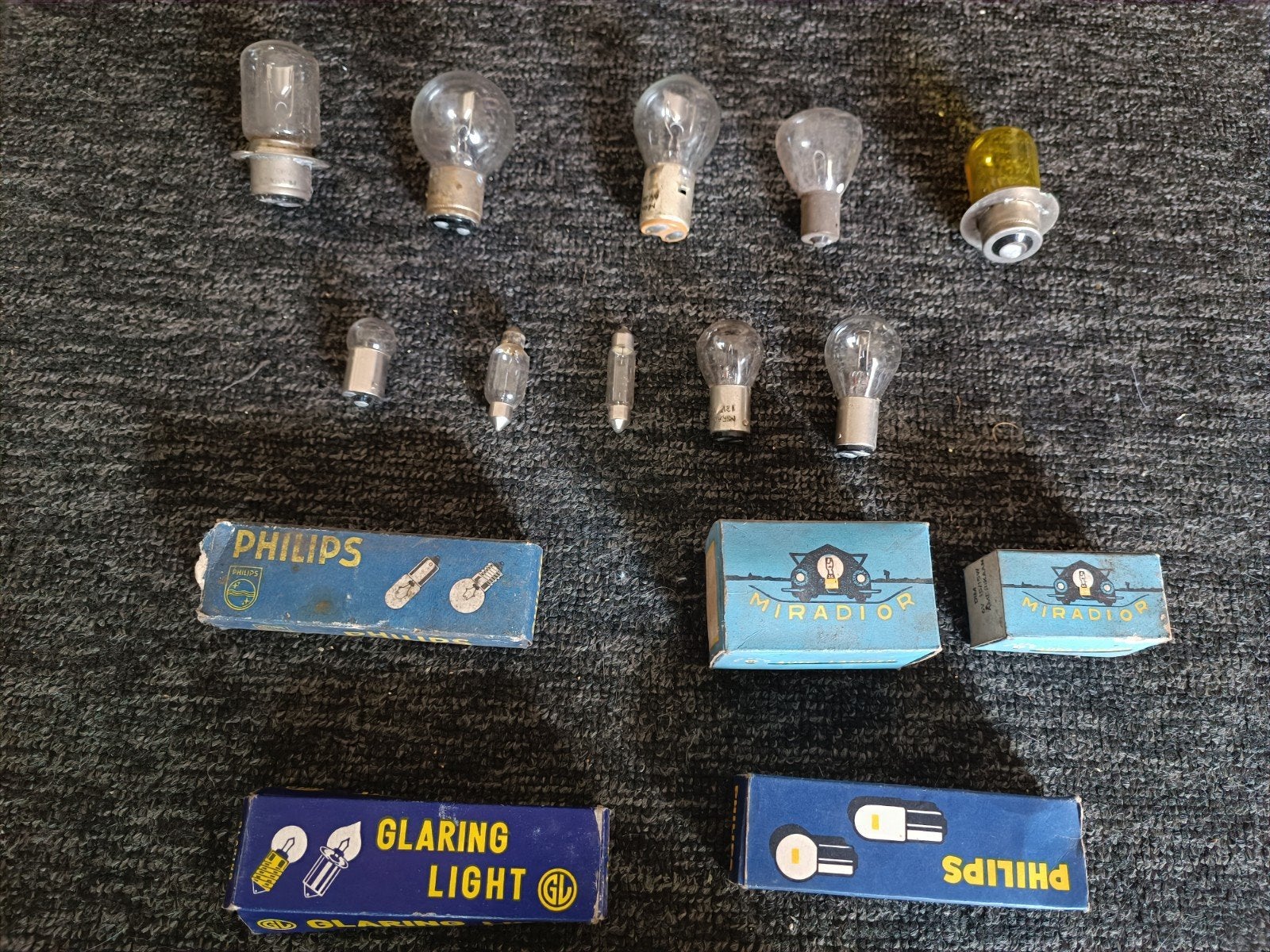 Vintage Miradior/Philips gloeilampen, perfect voor oldtimer, Ophalen