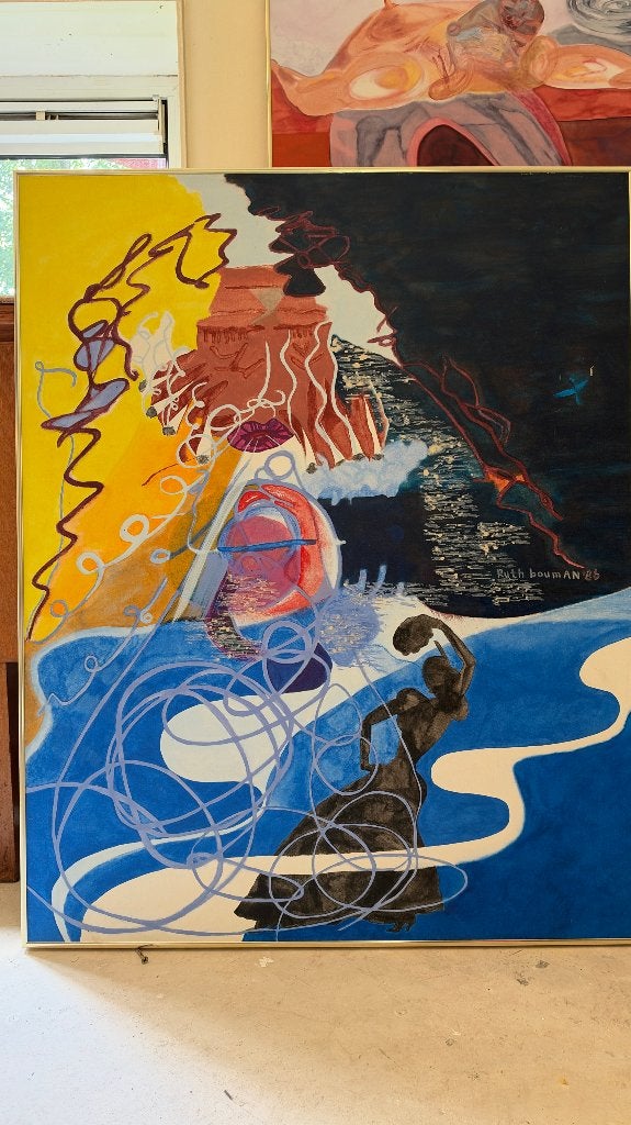 Schilderij "De kettingrookster" door Ruth Bouman, Ophalen