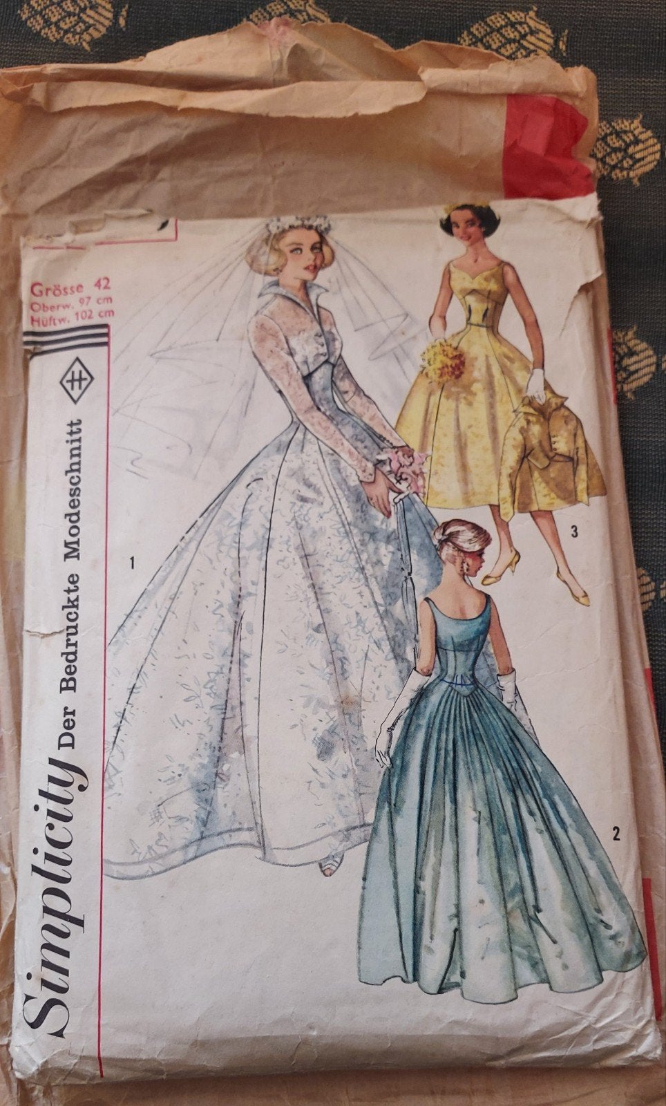 Vintage Simplicity 2066 Naaipatroon (1957) – Maat 42, Hobby en Vrije tijd, Ophalen of Verzenden, Gebruikt