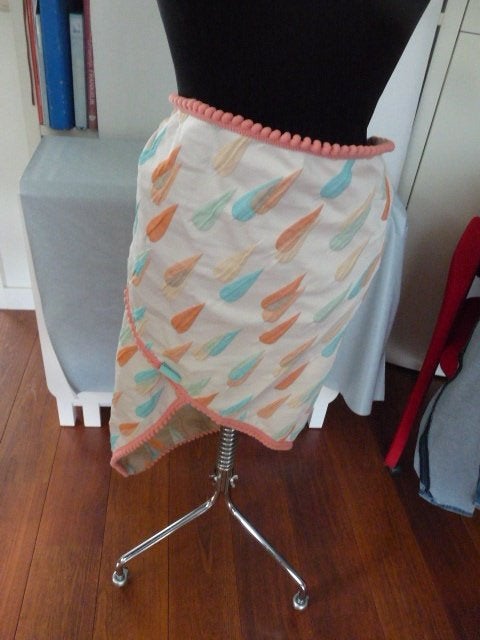  oranje met blauw en beige  leuke strand-heupsjaal van Pom, Pom Amsterdam, Ophalen of Verzenden, Zo goed als nieuw, Overige typen