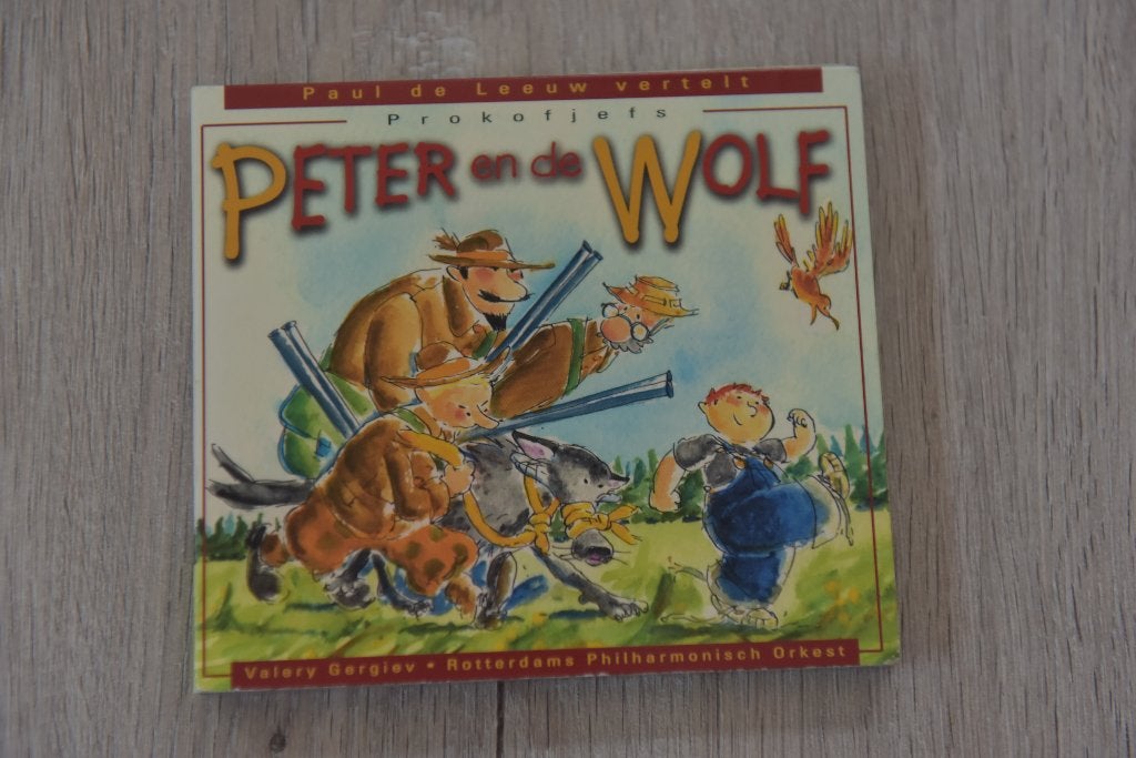 PAUL DE LEEUW vertelt PETER en de WOLF PROKOFJEFS met boek, Verzenden, Boxset, 6 tot 9 jaar, Zo goed als nieuw