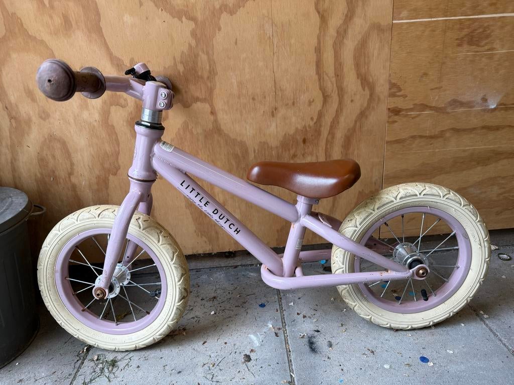 Little Dutch loopfiets roze, Ophalen, Gebruikt, Minder dan 16 inch