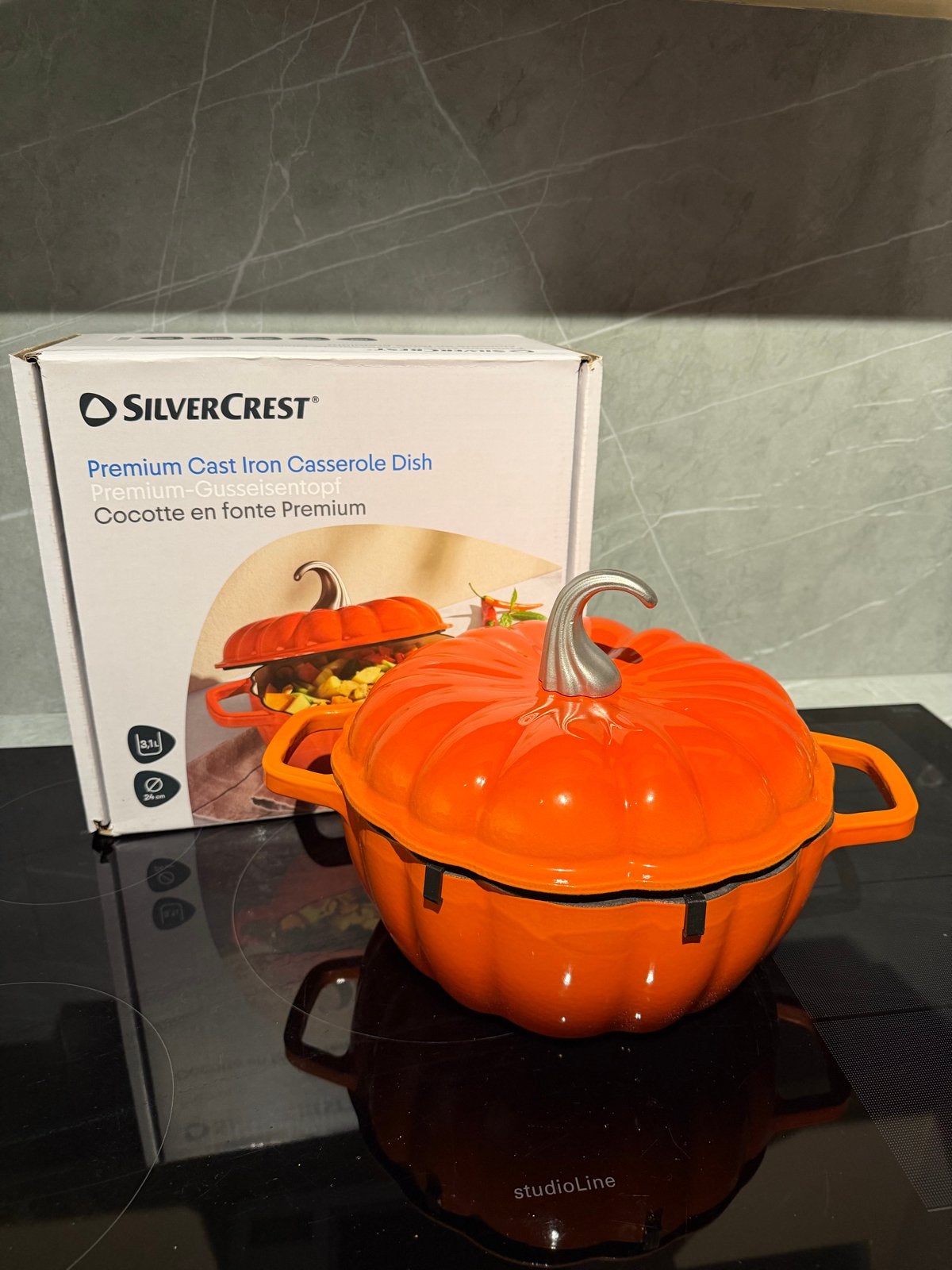 Silvercrest Premium Gietijzeren Pompoen Braadpan, Overige typen, Nieuw, Ophalen of Verzenden, Metaal