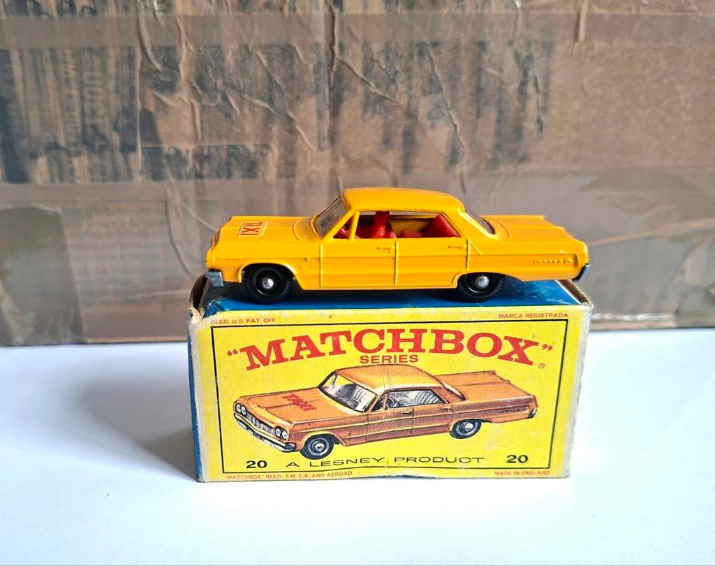 Matchbox 20 chevrolet taxi, Ophalen of Verzenden, Auto, Matchbox