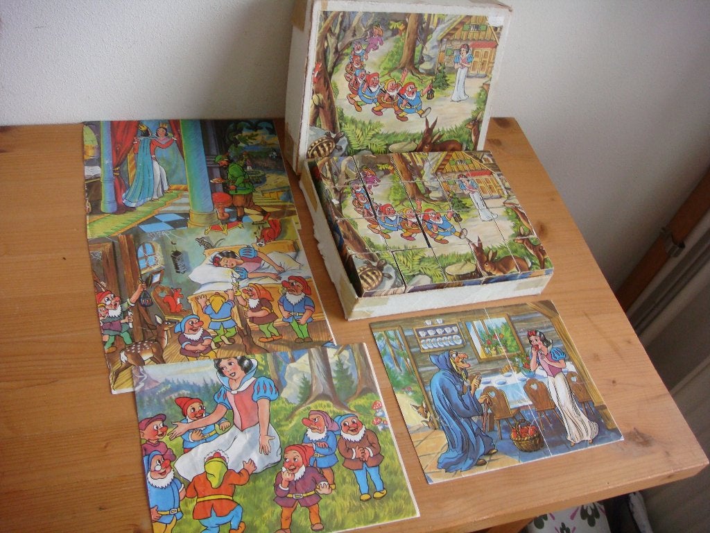 Ouderwetse blokkenpuzzel, Ophalen of Verzenden, 10 tot 50 stukjes, Gebruikt