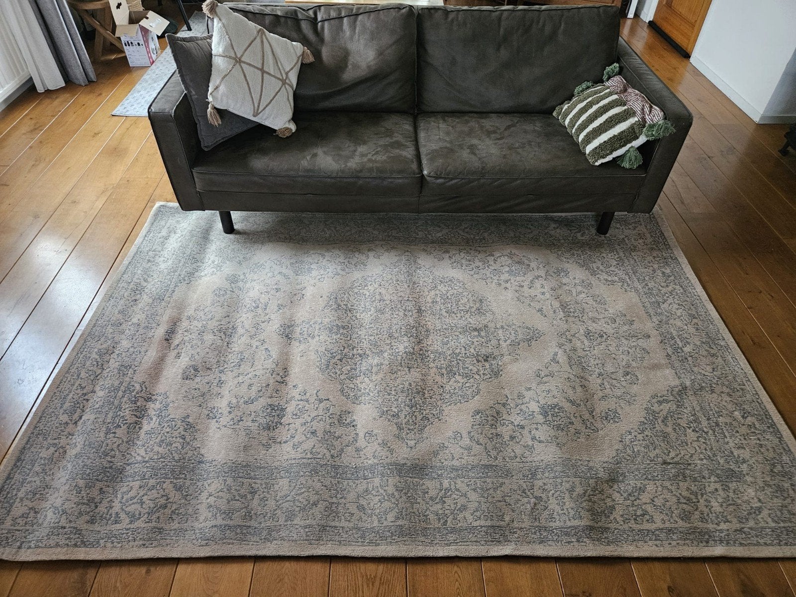 vintage vloerkleed 160x240 cm., Ophalen, Gebruikt, Vintage, Tapijt