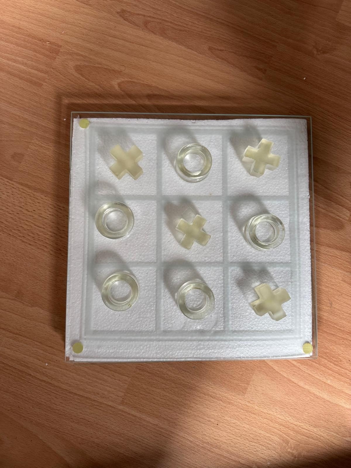 boter kaas en eieren bord spel van glas €2,00, Een of twee spelers, Ophalen, Gebruikt