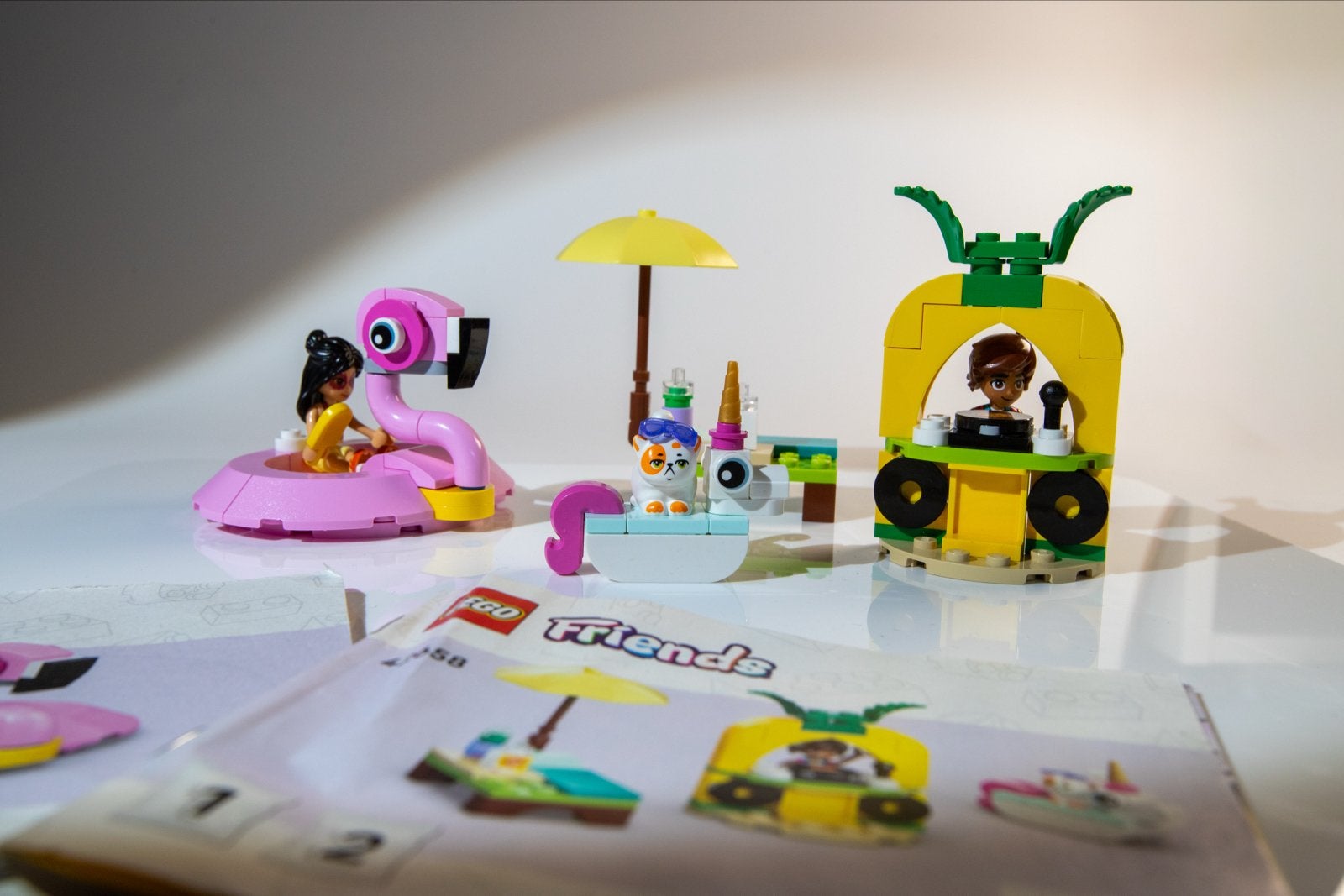 LEGO Friends 42658: Strandplezier met flamingo en ananas, Gebruikt, Lego, Friends, Ophalen of Verzenden