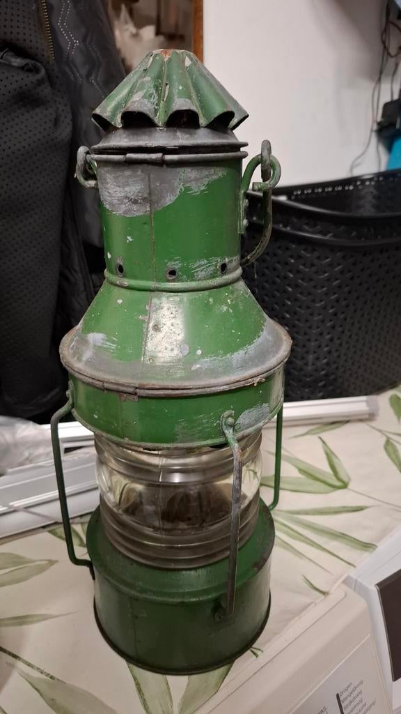 Antieke Stormlamp/ ankerlicht alles nog origineel., Antiek en Kunst, Antiek | Lampen, Ophalen