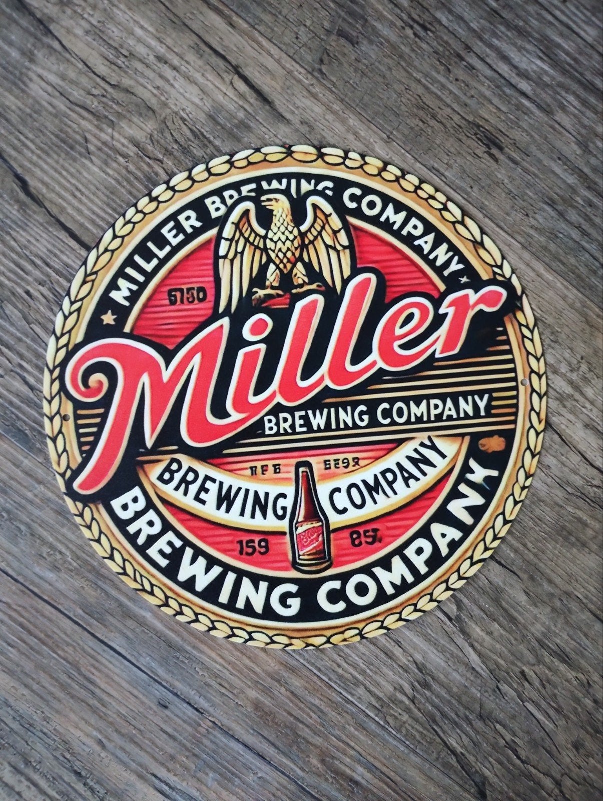 Miller bier reclamebord, Verzamelen, Ophalen of Verzenden, Nieuw, Reclamebord, Plaat of Schild, Overige merken