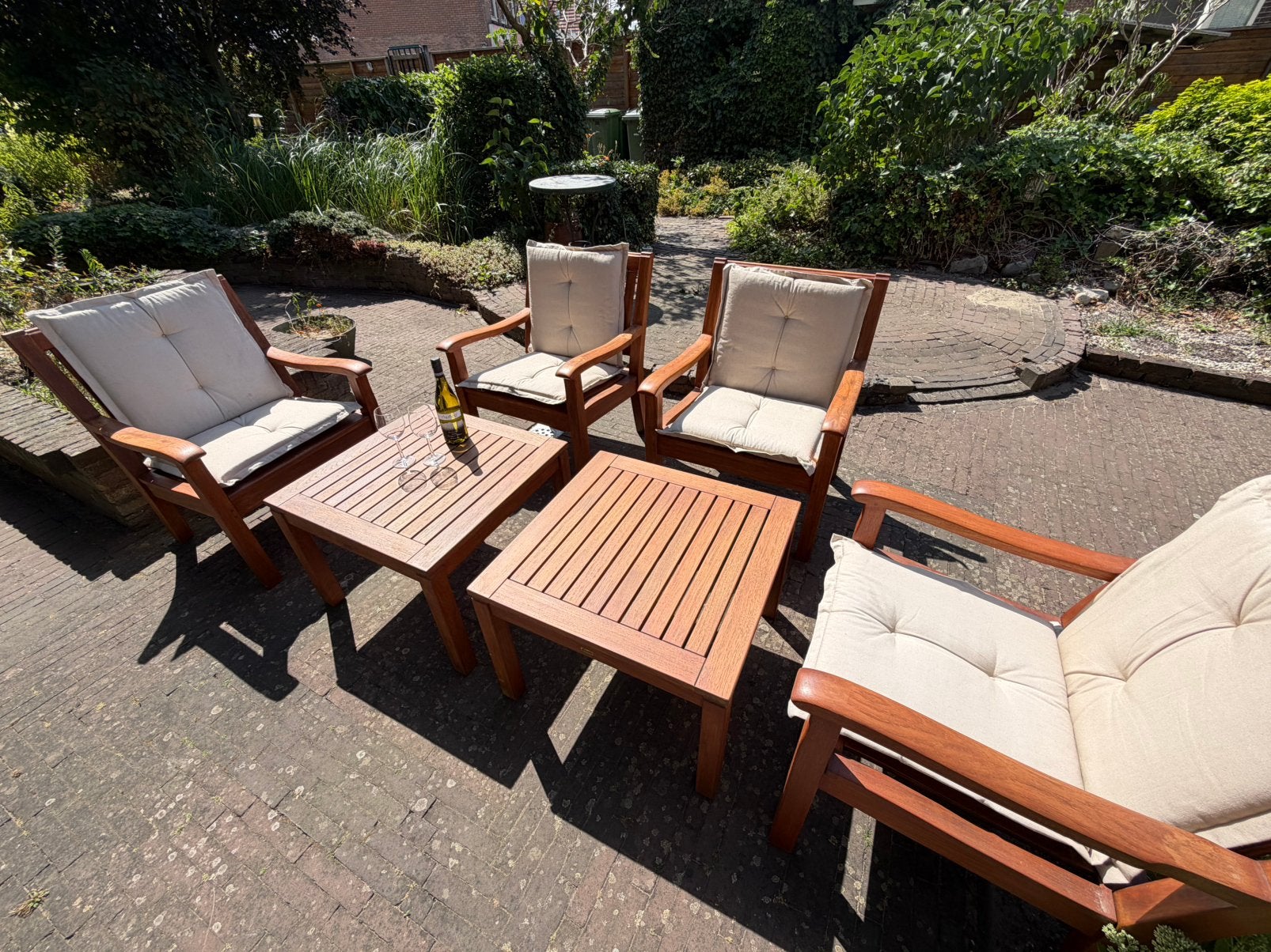 Gloster tuin lounge, Ophalen, 4 zitplaatsen, Bijzettafel, Teakhout