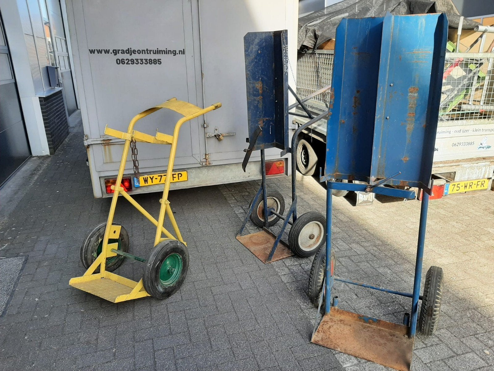 grote laskar / gasflessen kar / 3 stuks, Ophalen, Gebruikt, ., .