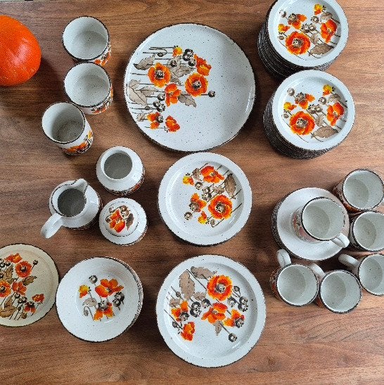 Midwinter Autumn Stonehenge ontbijt lunch gebak 1970 servies, Ophalen of Verzenden