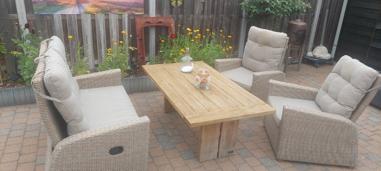 Prachtige set, Tuin en Terras, Ophalen, Zo goed als nieuw, Wicker