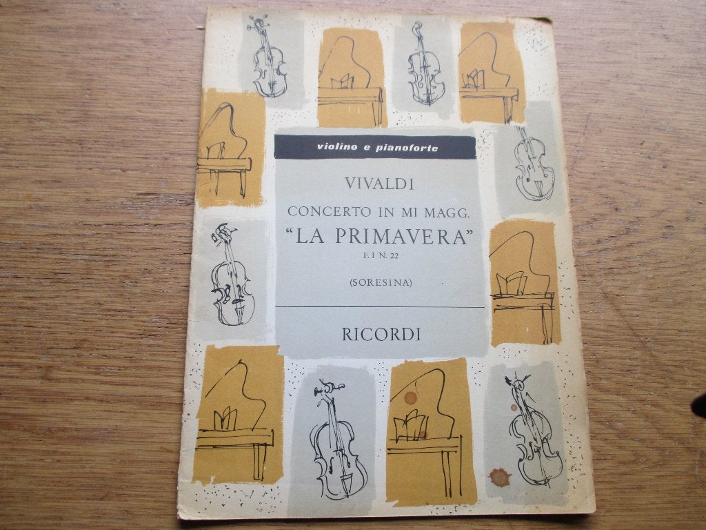 Vivaldi - la primavera -viool en piano, Gebruikt, Klassiek, Ophalen of Verzenden, Viool of Altviool