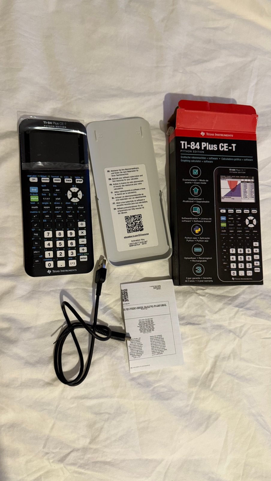 Texas Instruments TI-84 Plus CE-T Python Editid, Ophalen, Grafische rekenmachine, Nieuw