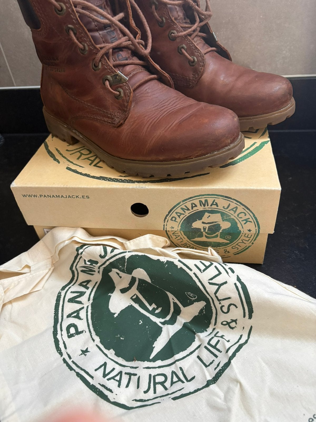 Panama jack leren heren boots, Ophalen of Verzenden, Gedragen, Bruin, Boots