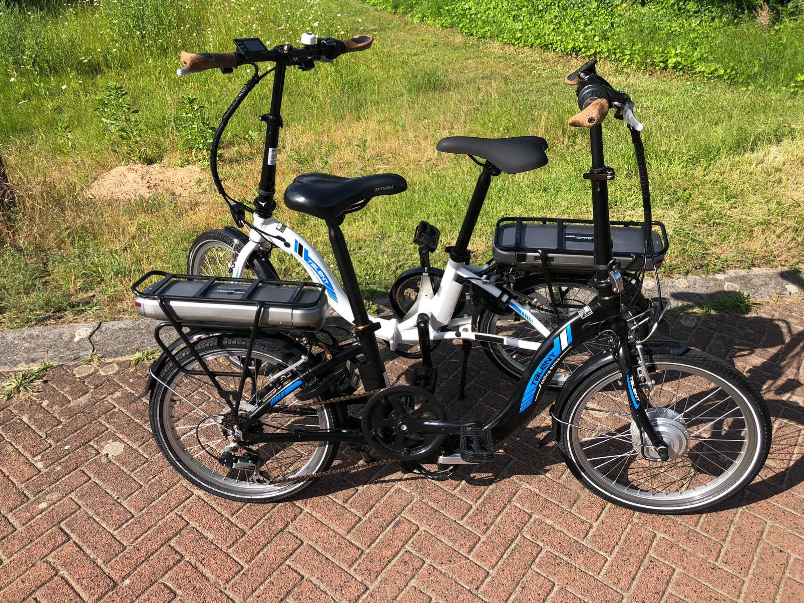 Elektrische vouwfietsen set Nieuwstaat, 20 inch of meer, Velgrem, Versnellingen, Zo goed als nieuw