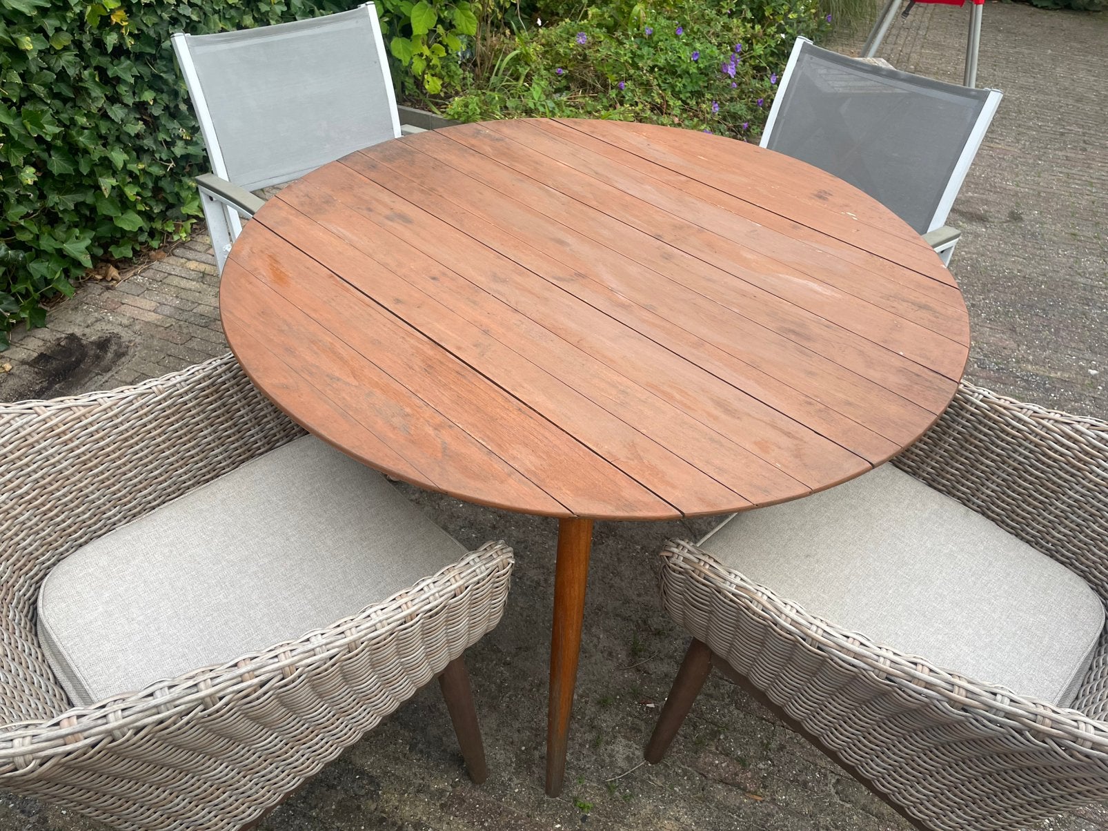 Tuinset - tuintafel met 4 stoelen, Tuin en Terras, Ophalen, 4 zitplaatsen, Gebruikt, Tuinset