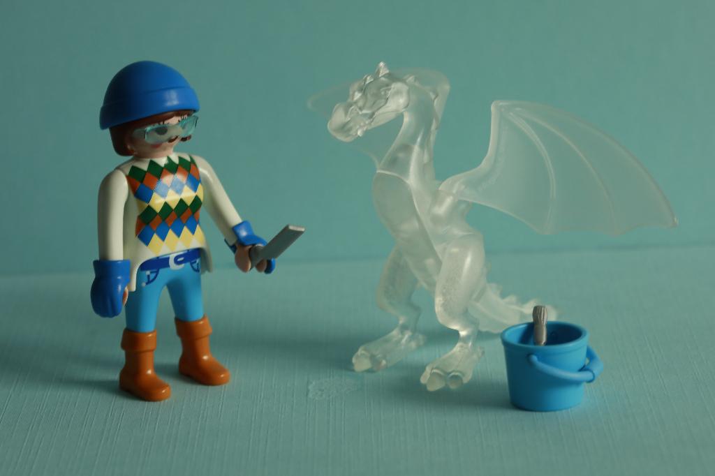 Playmobil Artiste met ijssculptuur, ijsdraak - 5374, Ophalen of Verzenden, Zo goed als nieuw, Complete set