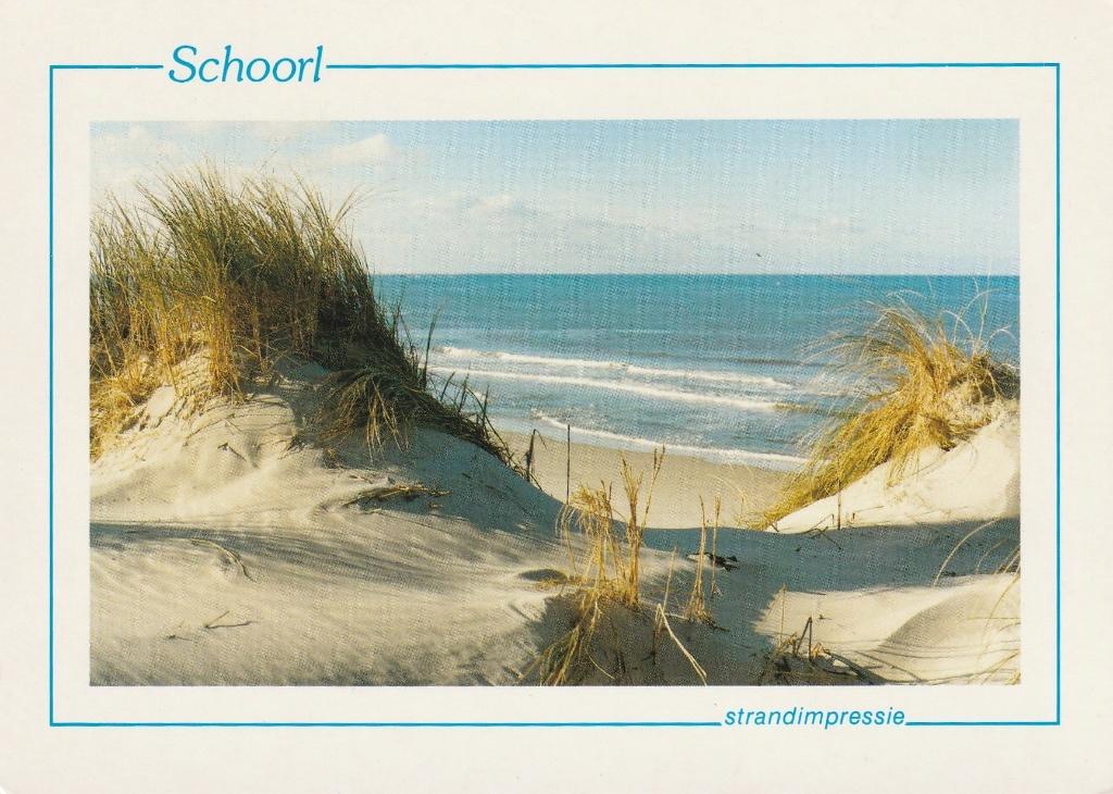 Ansichtkaart Schoorl, strandimpressie, Ophalen of Verzenden, 1980 tot heden, Gelopen, Noord-Holland