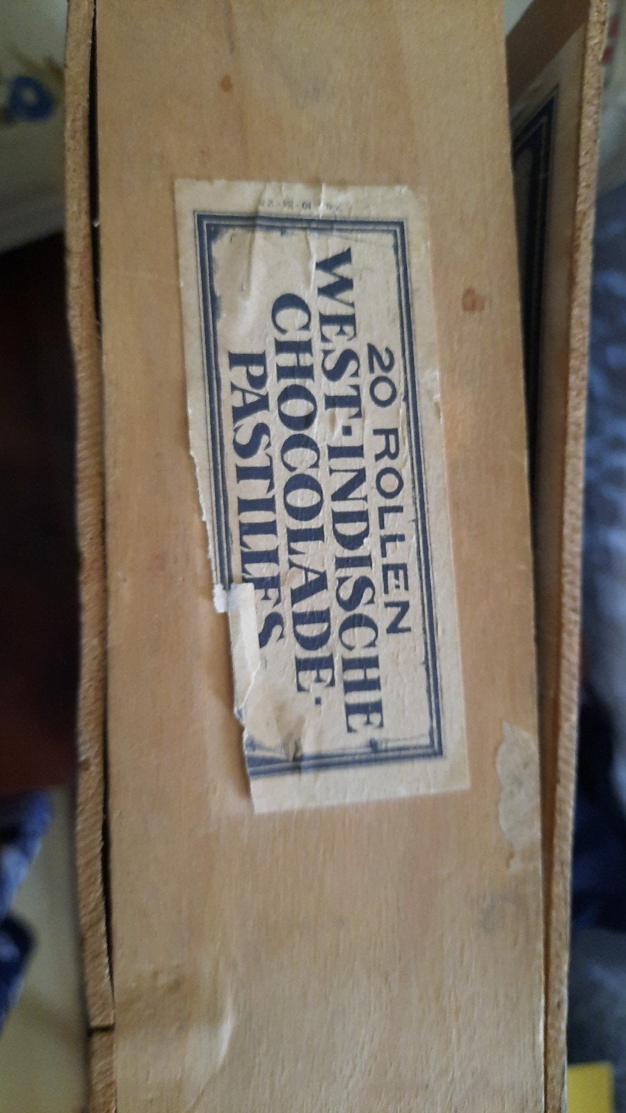 Antieke West-Indische Chocolade Houten Doos 100 jaar oud, Verzamelen, Ophalen of Verzenden, Gebruikt, Overige