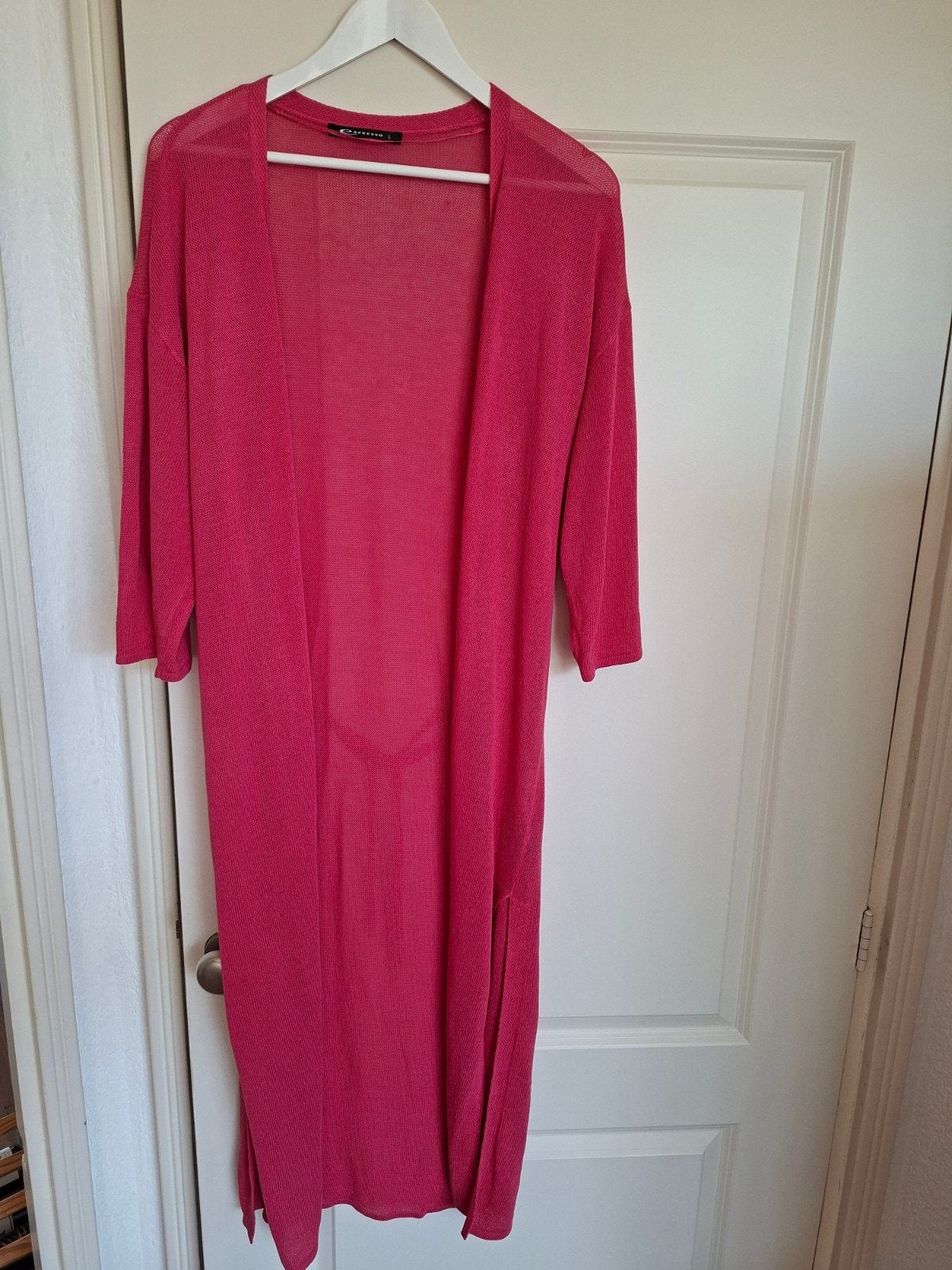 Lang roze vest van Expresso, maat L, met ceintuur, Expresso, Ophalen of Verzenden, Maat 42/44 (L), Roze
