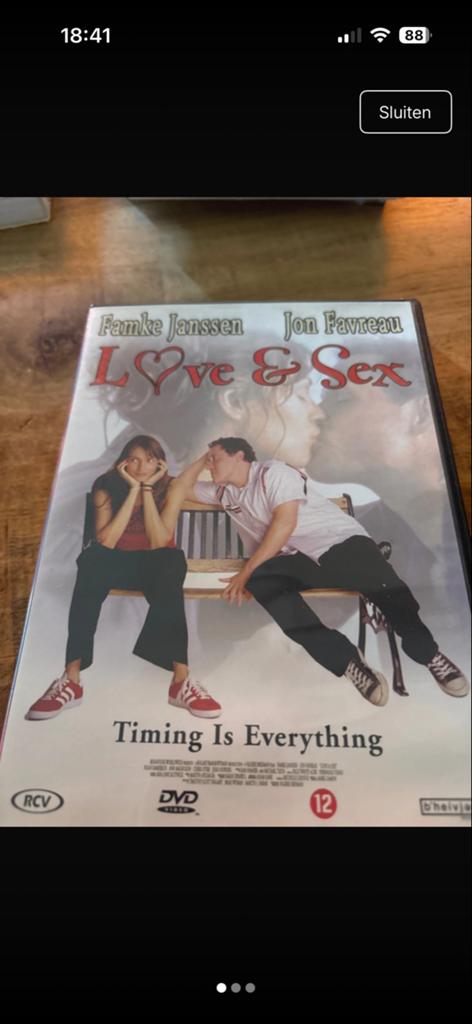 Love & Sex DVD met Famke Janssen en Jon Favreau, Cd's en Dvd's, Dvd's | Komedie, Vanaf 12 jaar, Verzenden, Gebruikt, Romantische komedie