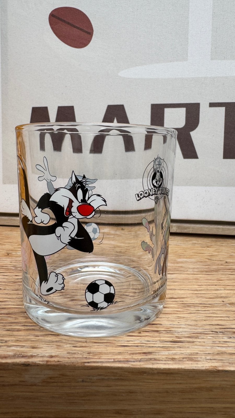 Vintage Looney Tunes glas, Ophalen of Verzenden, Zo goed als nieuw, Frisdrankglas