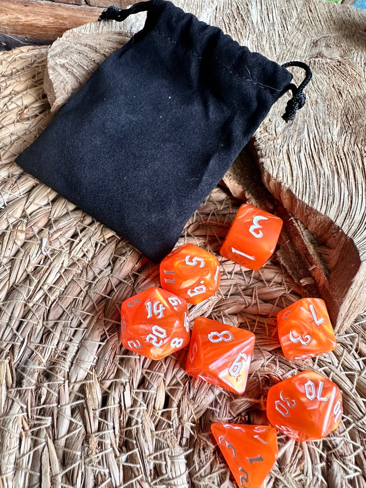 DND dice / metalic oranje / RPG / dobbelstenen / D&D / nieuw, Hobby en Vrije tijd, Wargaming, Ophalen of Verzenden, Nieuw, Overige soorten