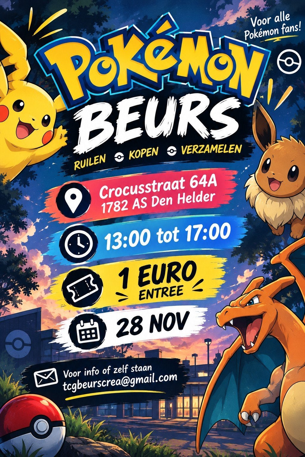 pokemon beurs den helder, Ophalen, Zo goed als nieuw