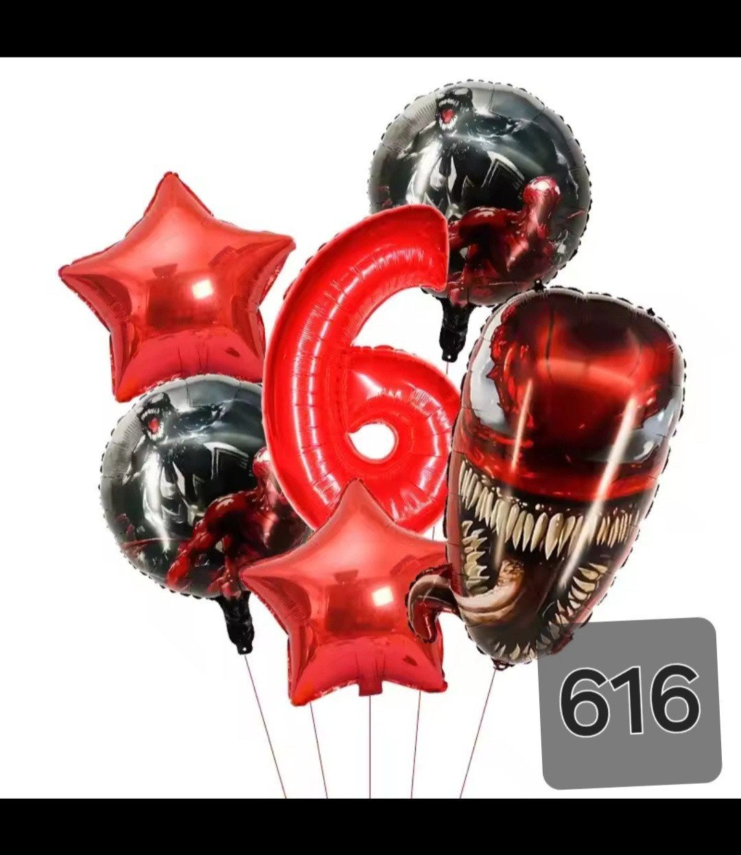 Venom & Carnage Folieballonnen Set - Verjaardag Decoratie, Ophalen, Nieuw, Feestartikel, Verjaardag
