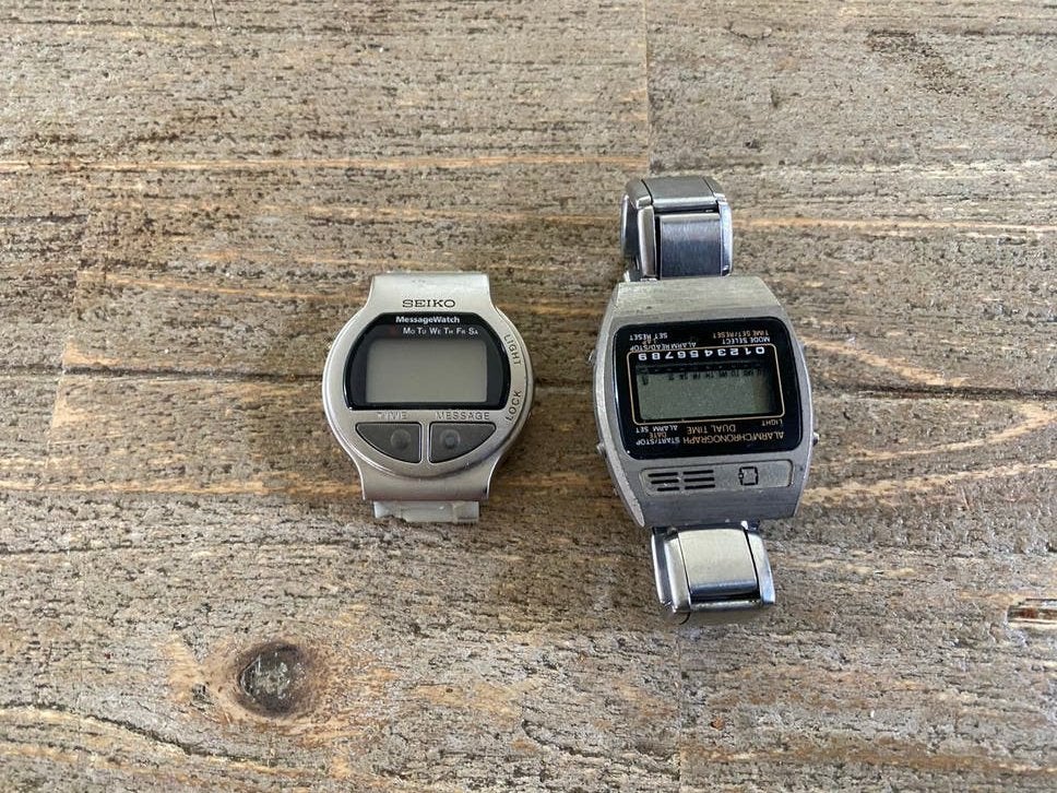 Vintage LCD horloges seiko, Ophalen of Verzenden, Staal, Seiko, 1960 of later