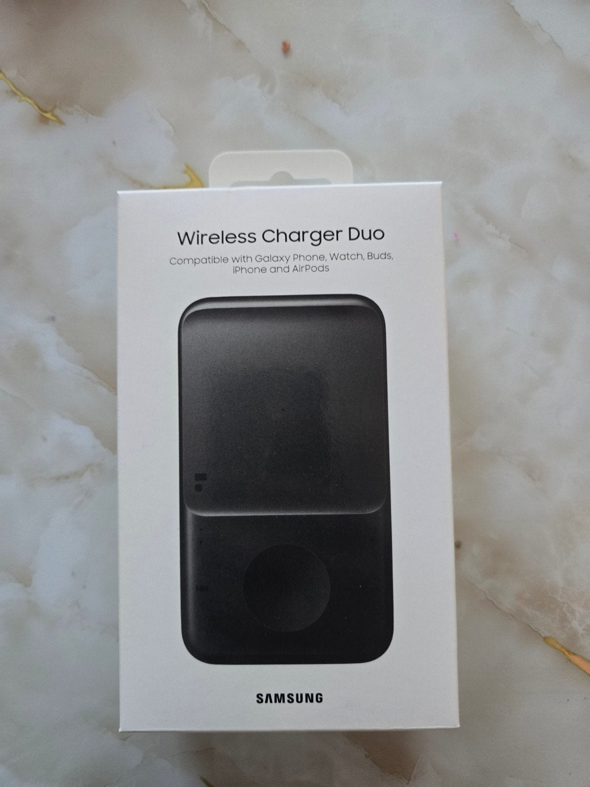Samsung Wireless Charger Duo Fast Charge 2.0 + doos, Ophalen, Zo goed als nieuw, Samsung, USB-C