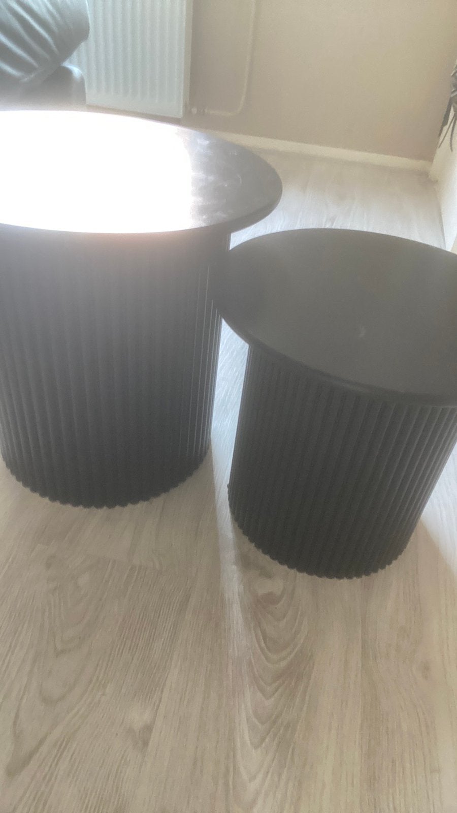 2 bijzettafels, Huis en Inrichting, Minder dan 55 cm, Rond, Zo goed als nieuw, Ophalen
