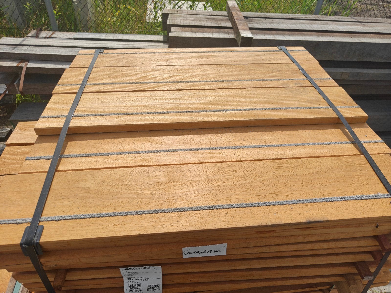 hardhouten Vlonderplanken Bilinga met save-grip, Ophalen, Nieuw, Hout