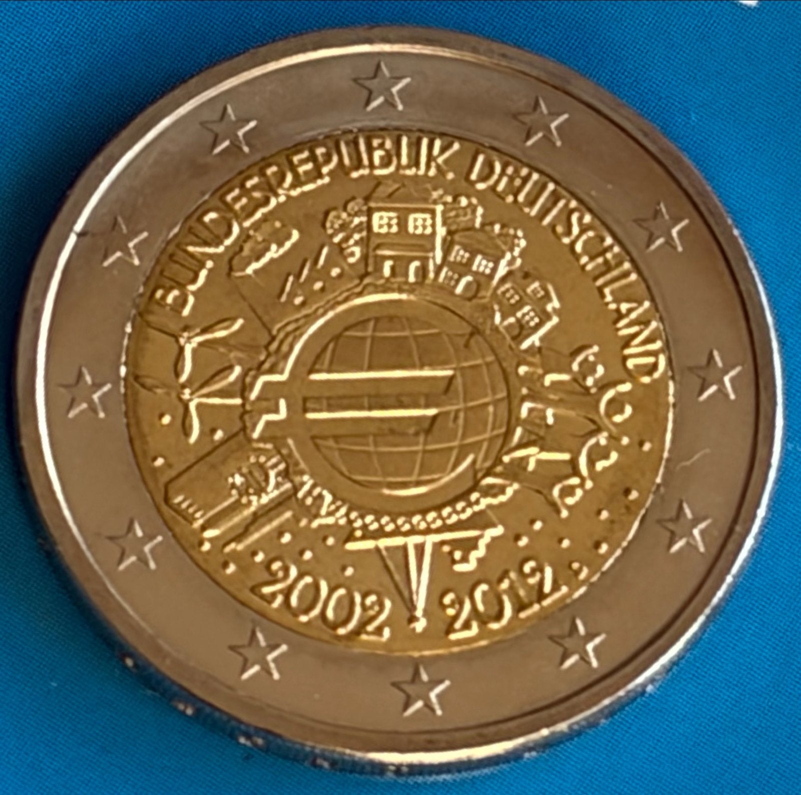 Duitse 2 Euro Herdenkingsmunt 2002-2012 adfgj, Postzegels en Munten, Munten | Europa | Euromunten, Ophalen of Verzenden, Duitsland