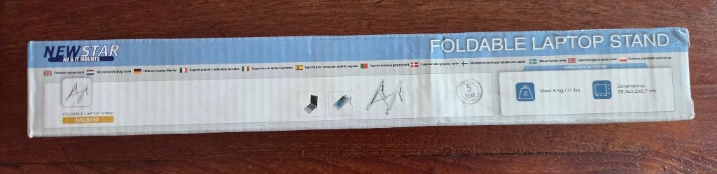 Neomounts Laptopstandaard NSLS010 opvouwbaar Zilver, Ophalen of Verzenden, Nieuw, Neomounts